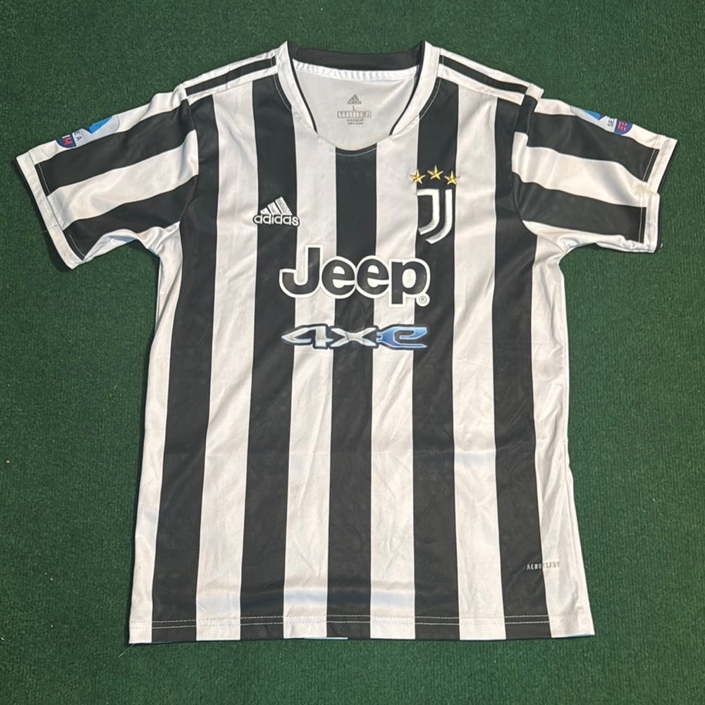 Adidas Juventus Black and White Striped Jersey